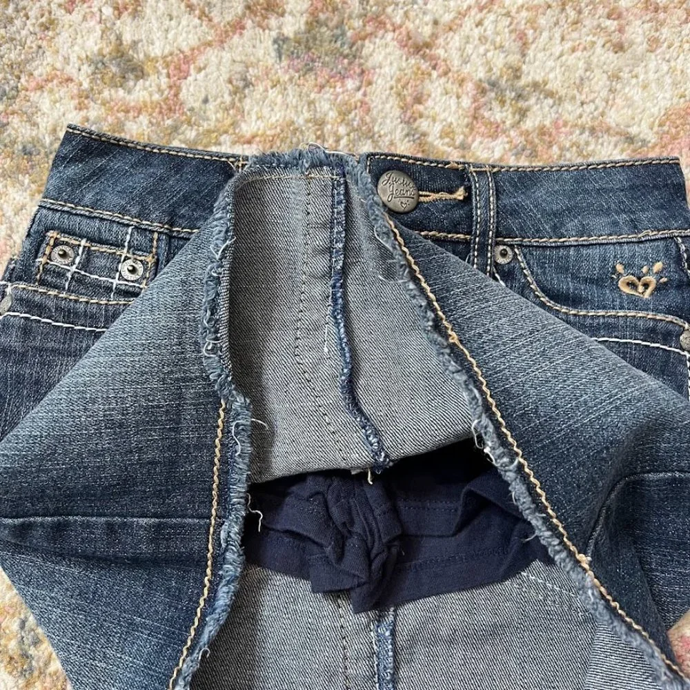 Justice Jean Skirt Skort Denim Girls Size 8S
